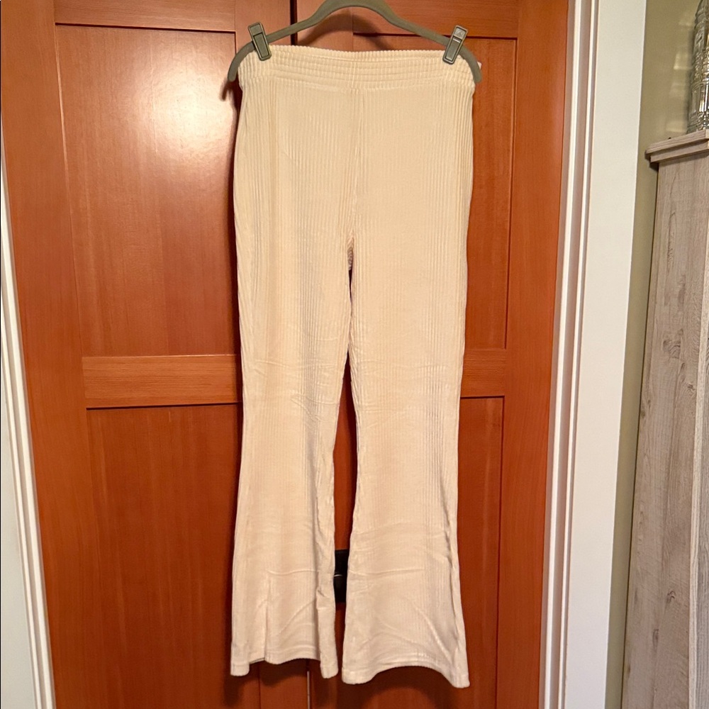 Cream Flared Women's Pants